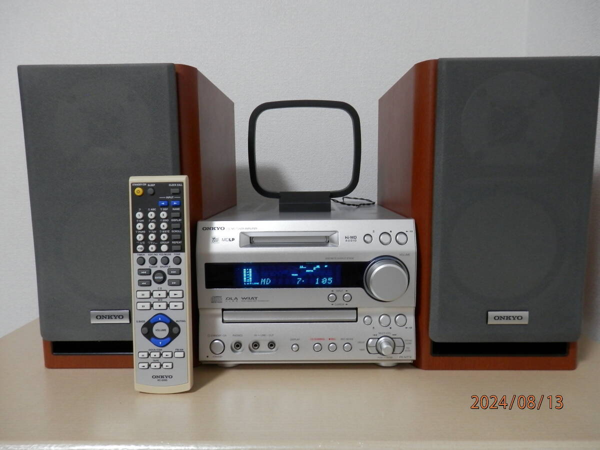 中古】 ONKYO 麗しき FR-B Hi-MDコンポ X-B7(Y) /木目