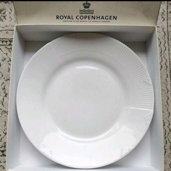 大型大皿 シンプルプレート 白 緑 茶色 ライン 洋食器 置物用にも