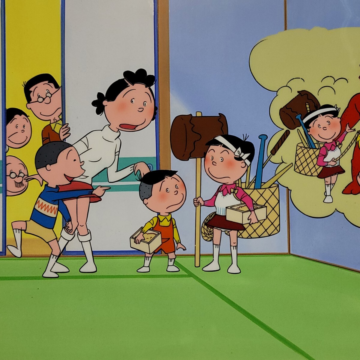 サザエさん 背景画付セル画 セル画 磯野家バンク背景画付 【公式通販】