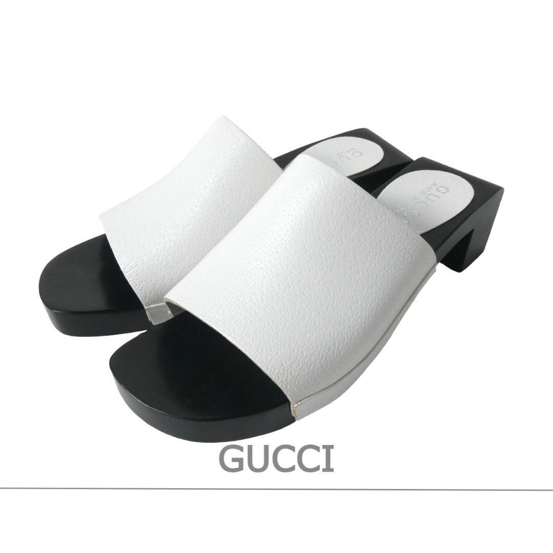 グッチ GUCCI ミュール 37 764207 - レザー 黒 レディース