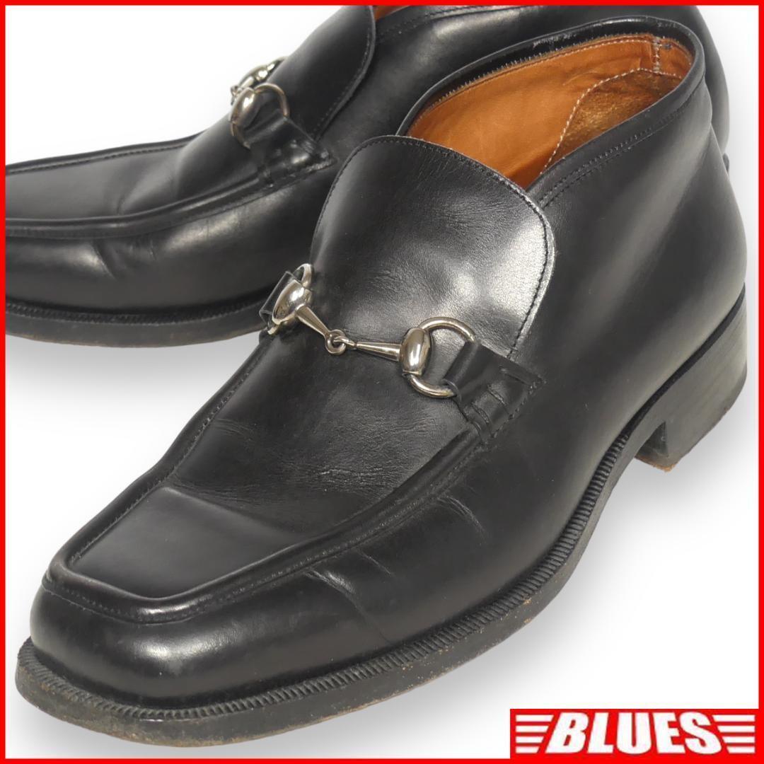 ☆良品 GUCCI グッチ シェリーライン レースアップ レザーシューズ 黒