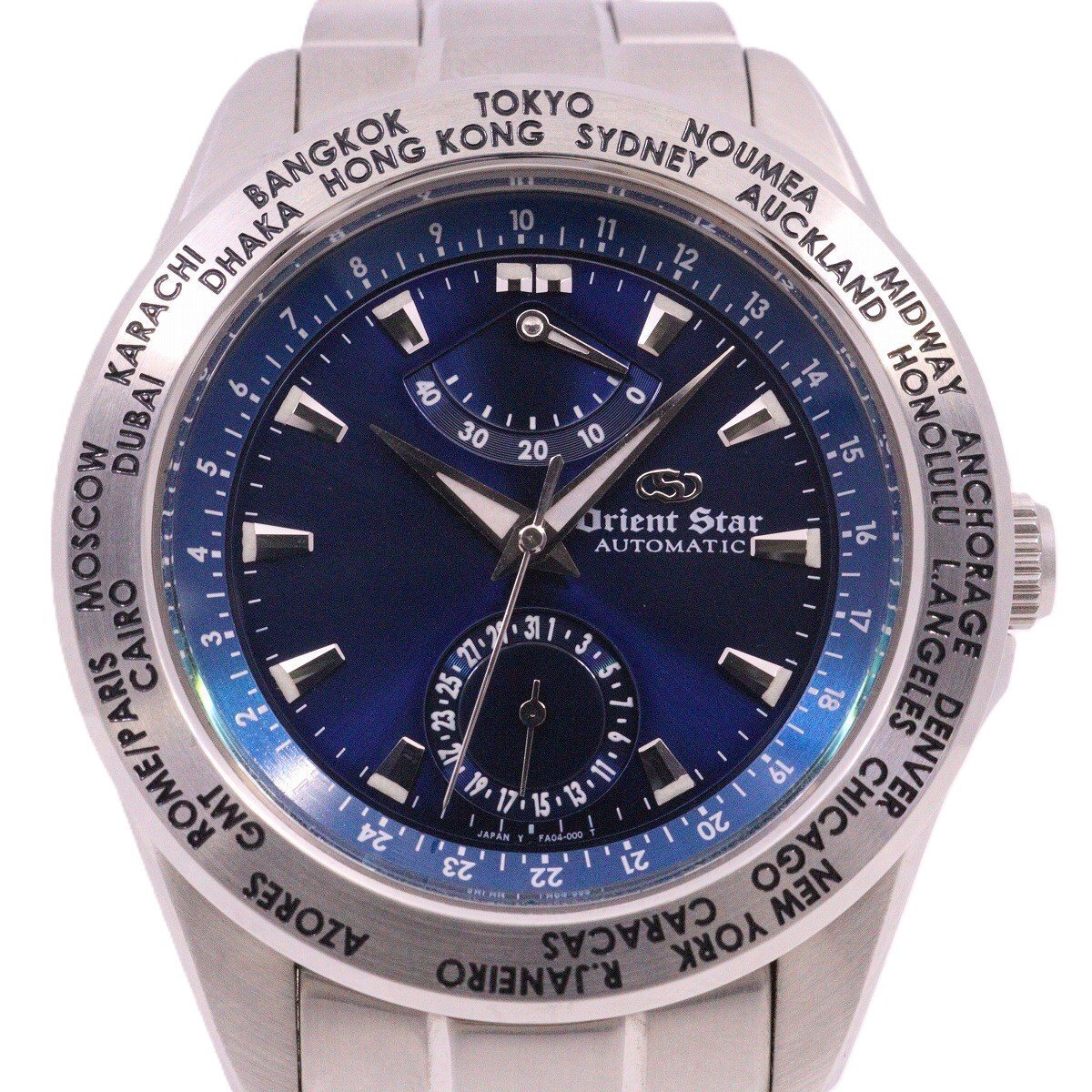 USED 希少サイクロップレンズ付のオリエントスターGMT 白文字盤