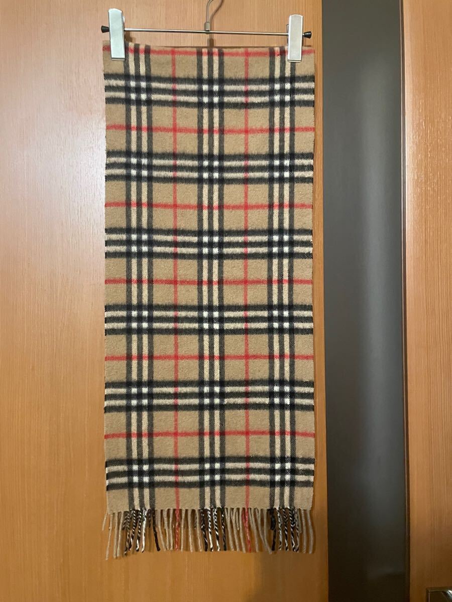 Burberry バーバリーノバチェックマフラーウールイングランド製グレー