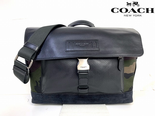 送料無料 美品 COACH コーチ メンズ ショルダーバッグ パフォレイ