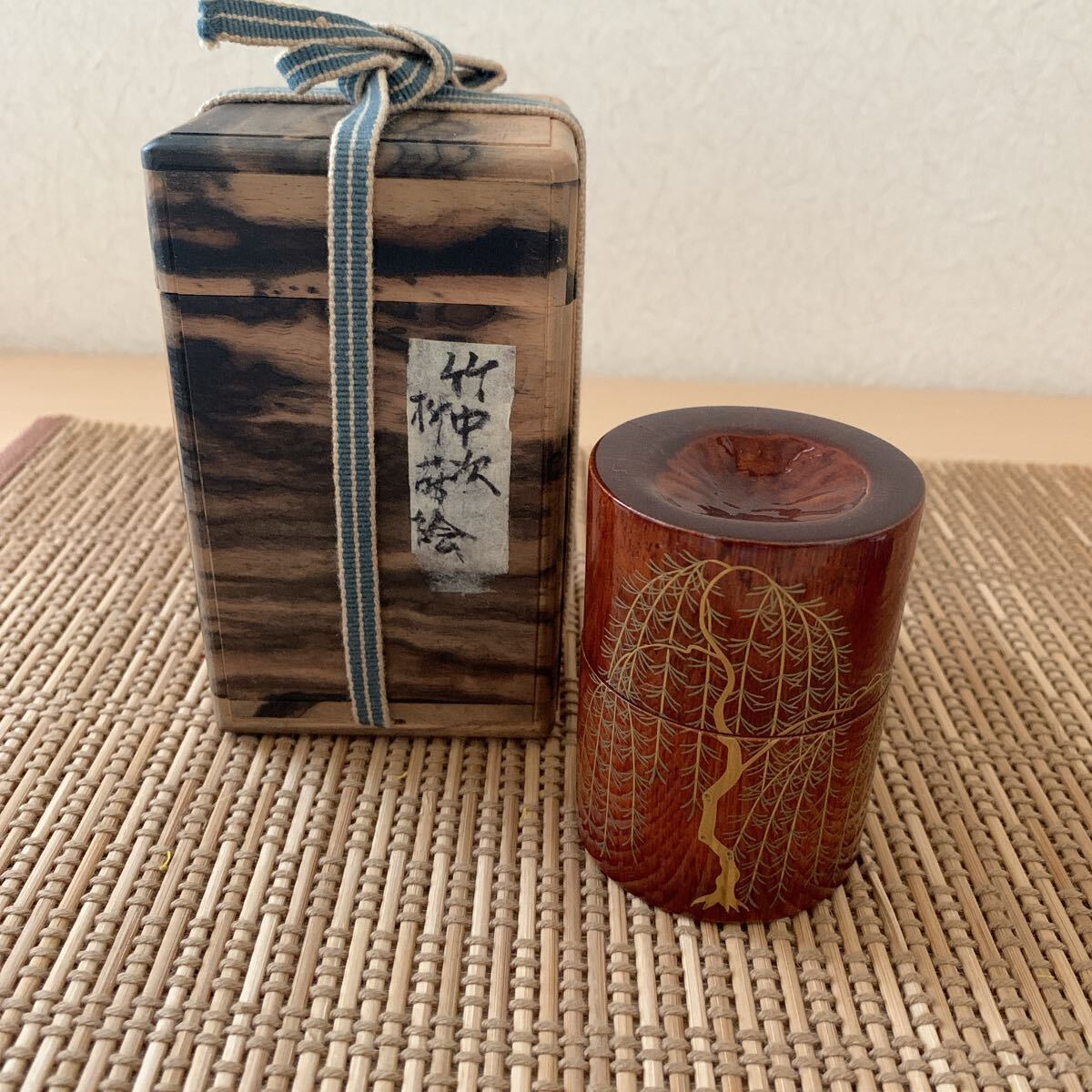 古美術 花蝶蒔絵 箱 美品