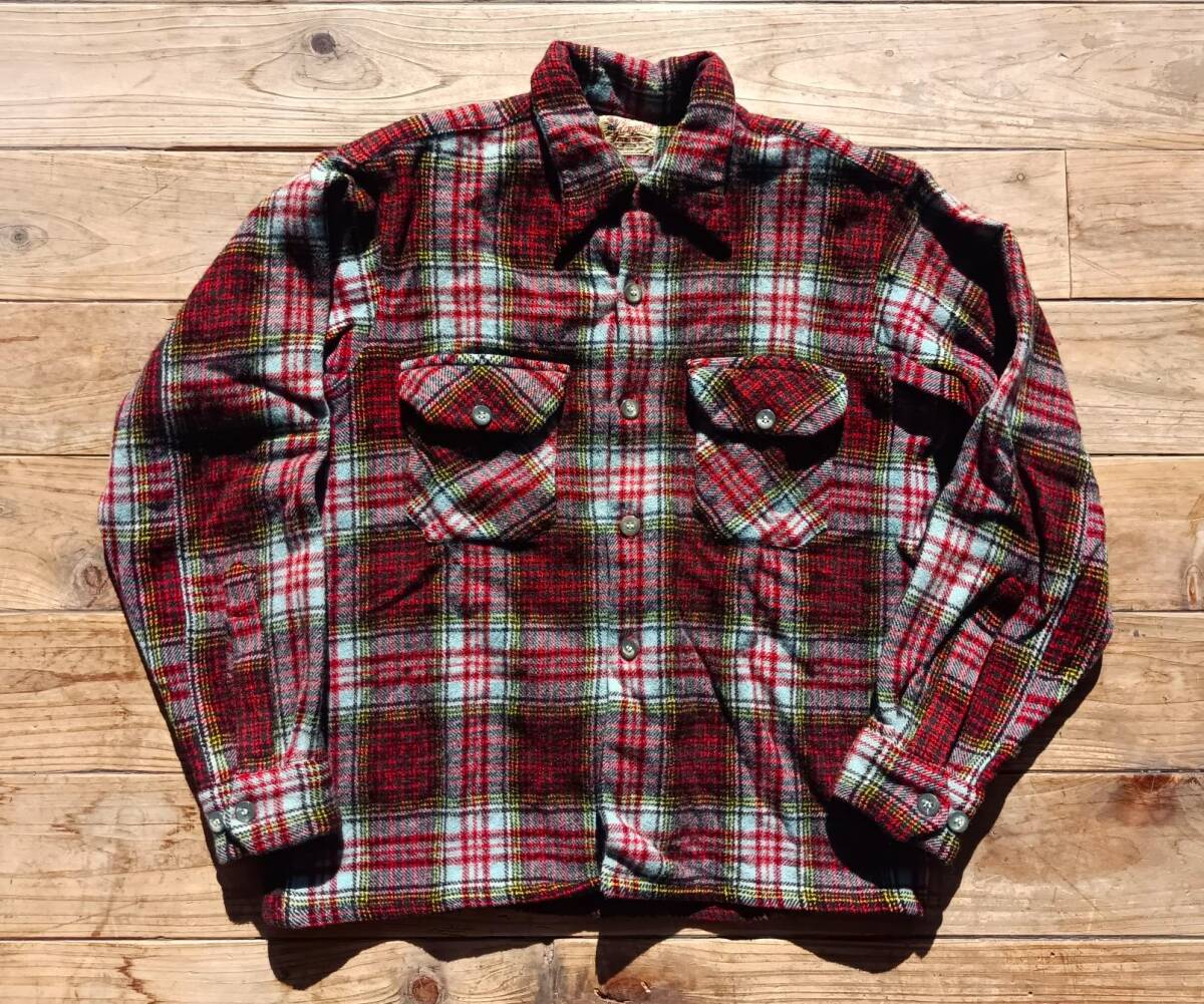 50s model ヴィンテージネルシャツ イエロー×ブラック ボックス | Shop