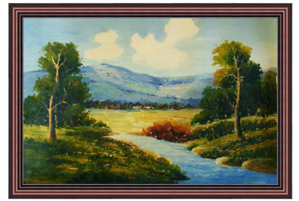 川の風景画